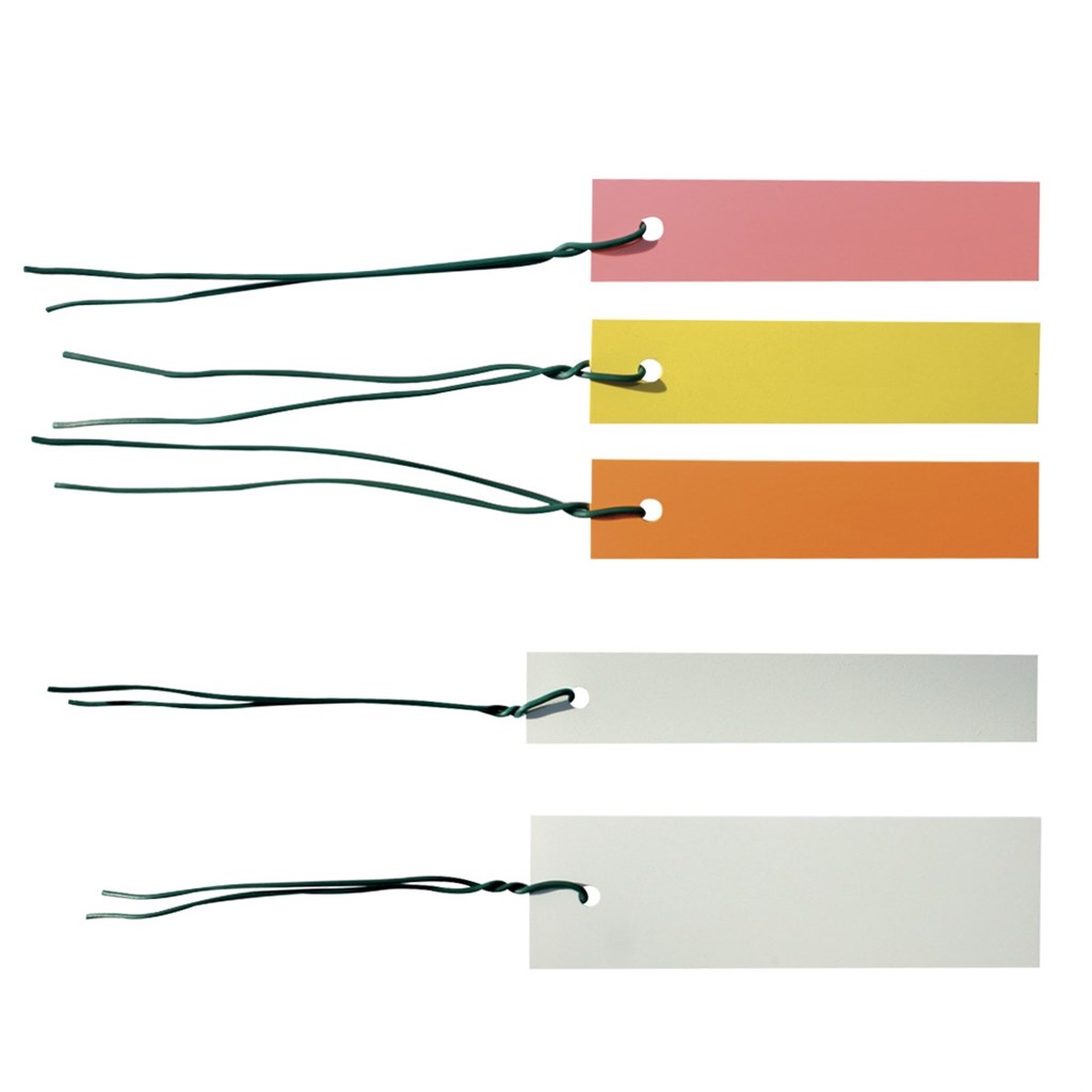 ETICHETTA CON FILO COLORATA PER SCRITTURA MANUALE CM 8X1,8